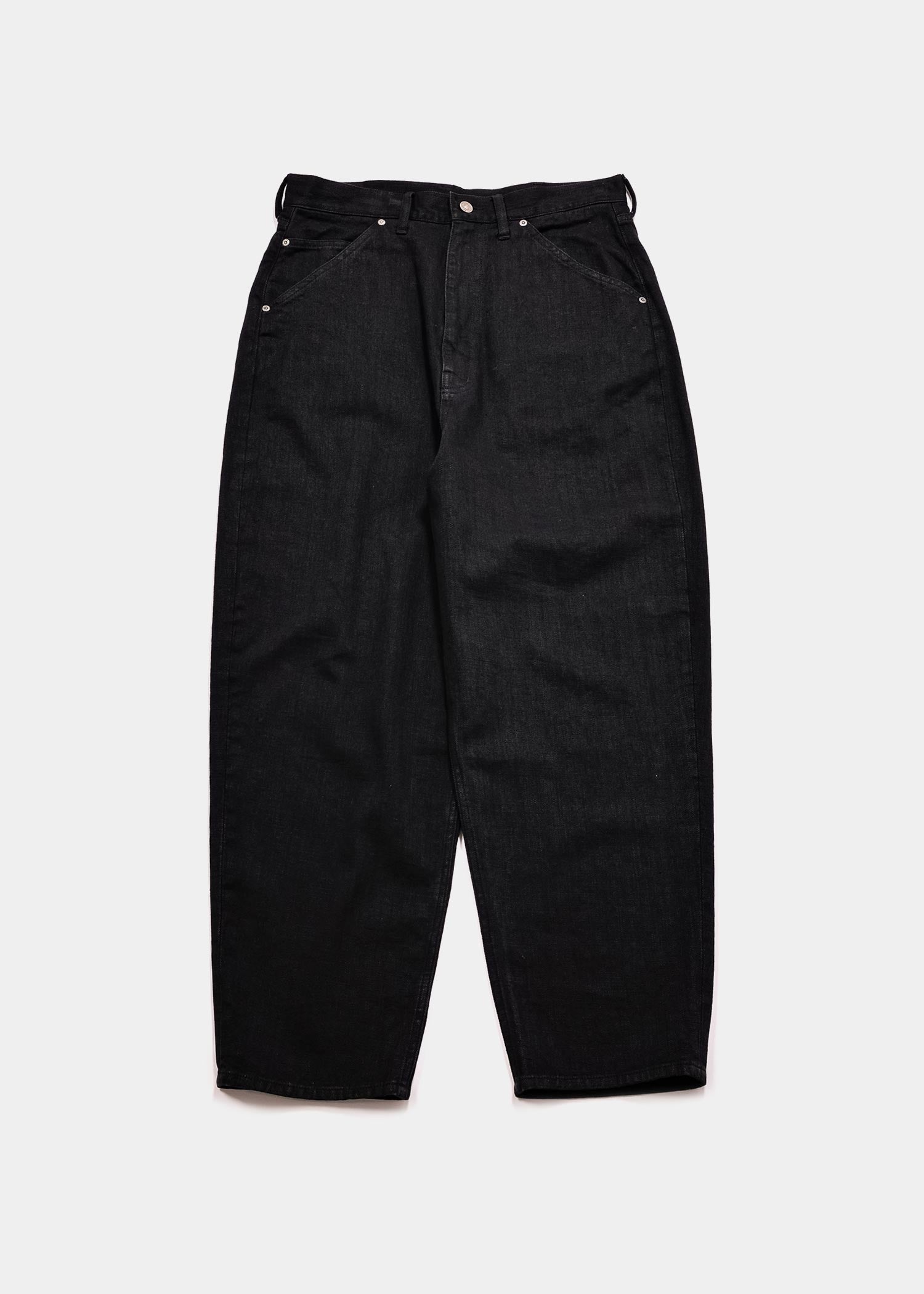 “Selena” Wide Tapered Denim Pants (Black) / 2520801B