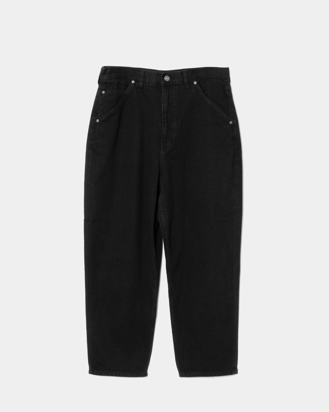 “Selena” Wide Tapered Denim Pants (Black) / 2520801B