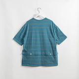 Ivy Border Back Pocket T-shirt [Gray Blue] / 2411126
