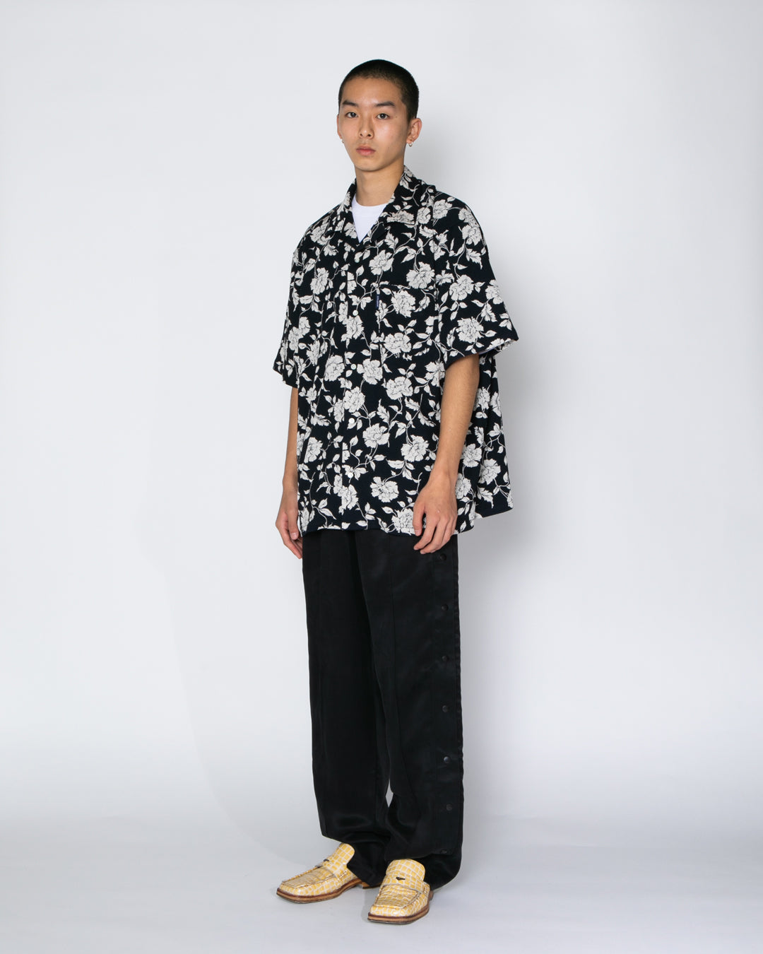 【5月発売予定】Chirimen Knit Aloha Shirt (Oversized) / 2610214