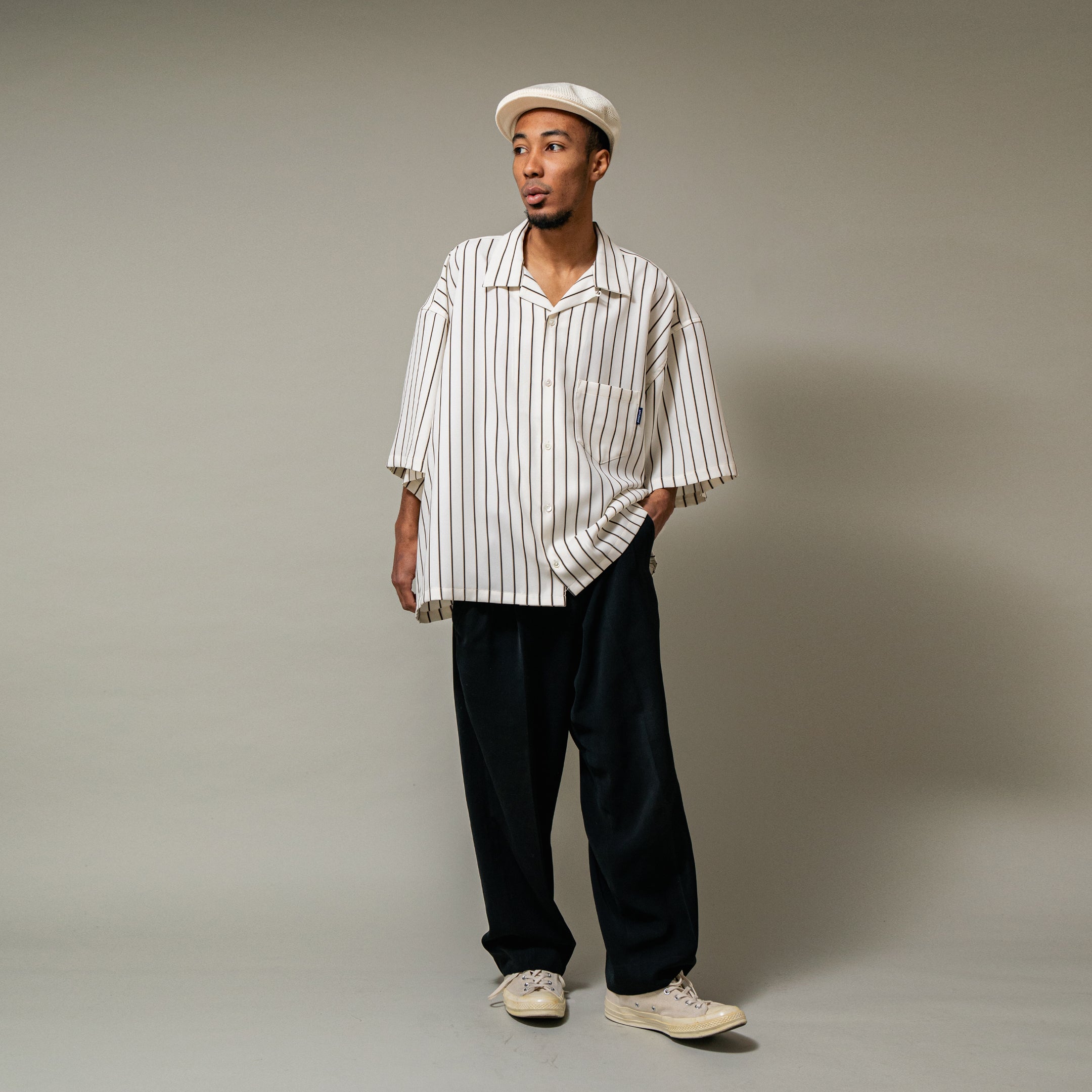 Big Sleeve Stripe Aloha Shirt / 2510205