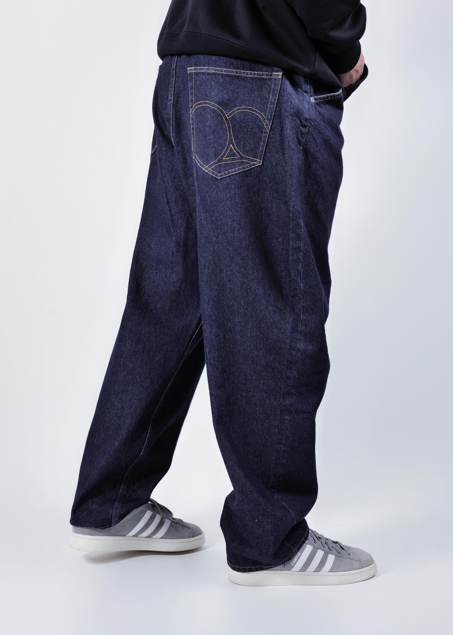 Selena” Wide Tapered Denim Pants (One Wash) / 2520801O