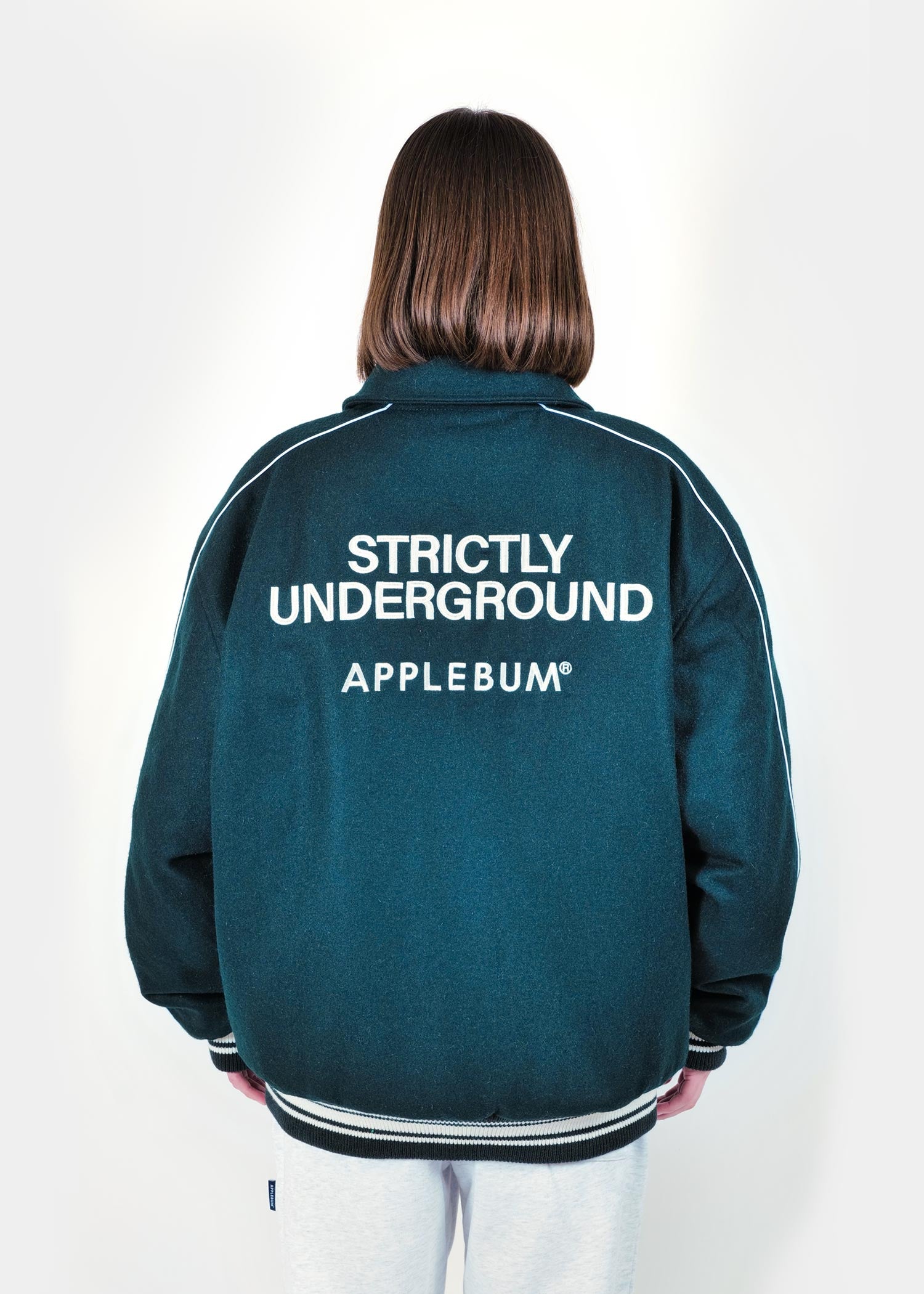 Collared Melton Stadium Jacket / 2520604