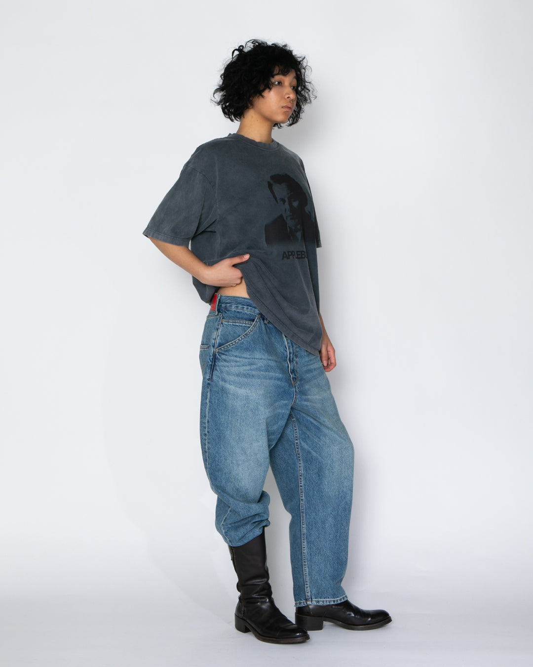 Selena” Wide Tapered Denim Pants (Damage) / 2520801D