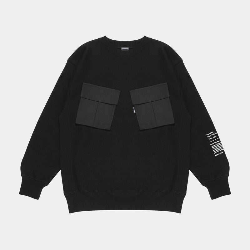 W Big Pocket Crew Sweat [Black] / 2420402