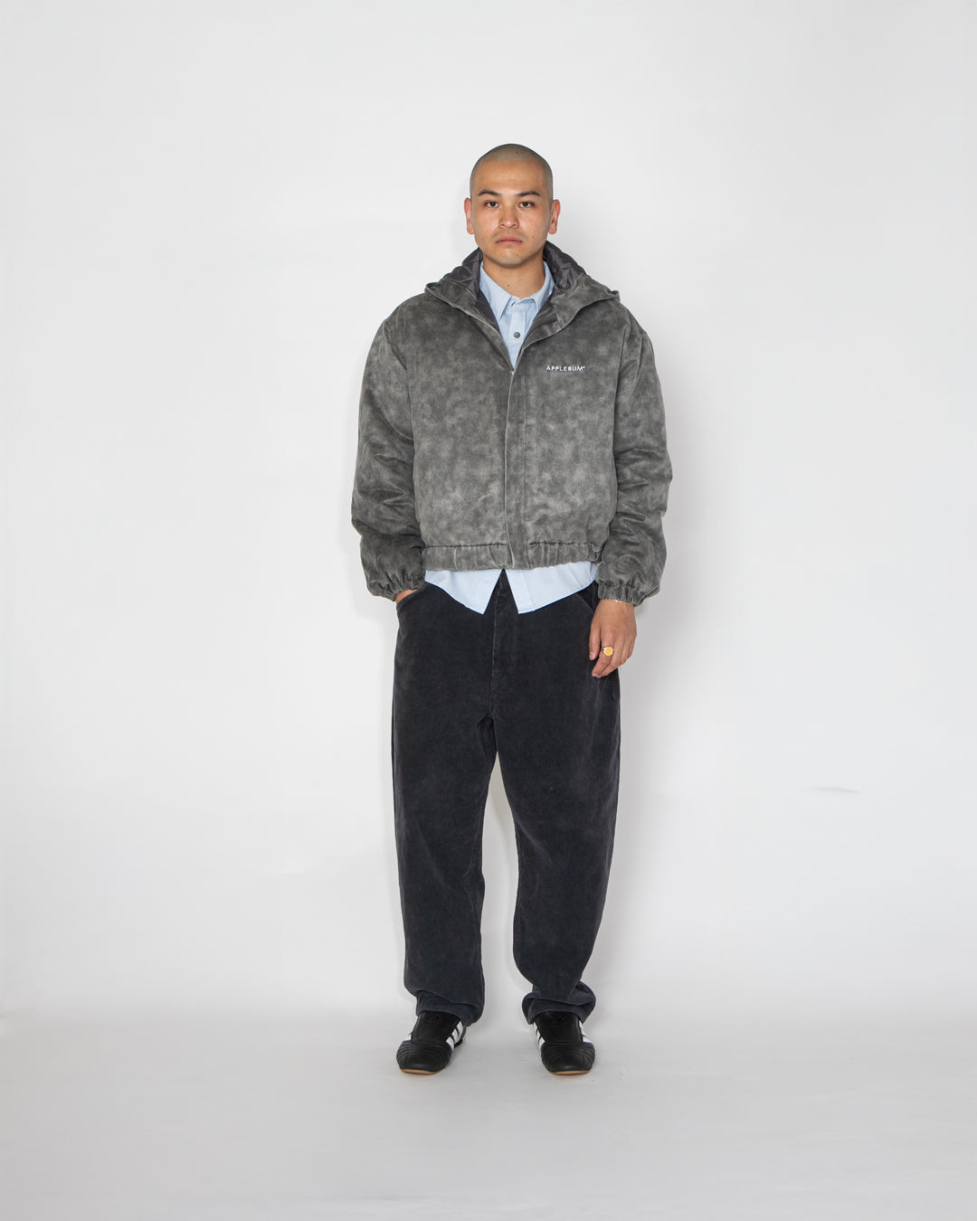 Synthetic Leather Hoodie / 2620602