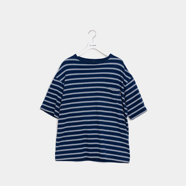 Indigo Border Pocket T-shirt [Navy Border] / 2311131 – APPLEBUM