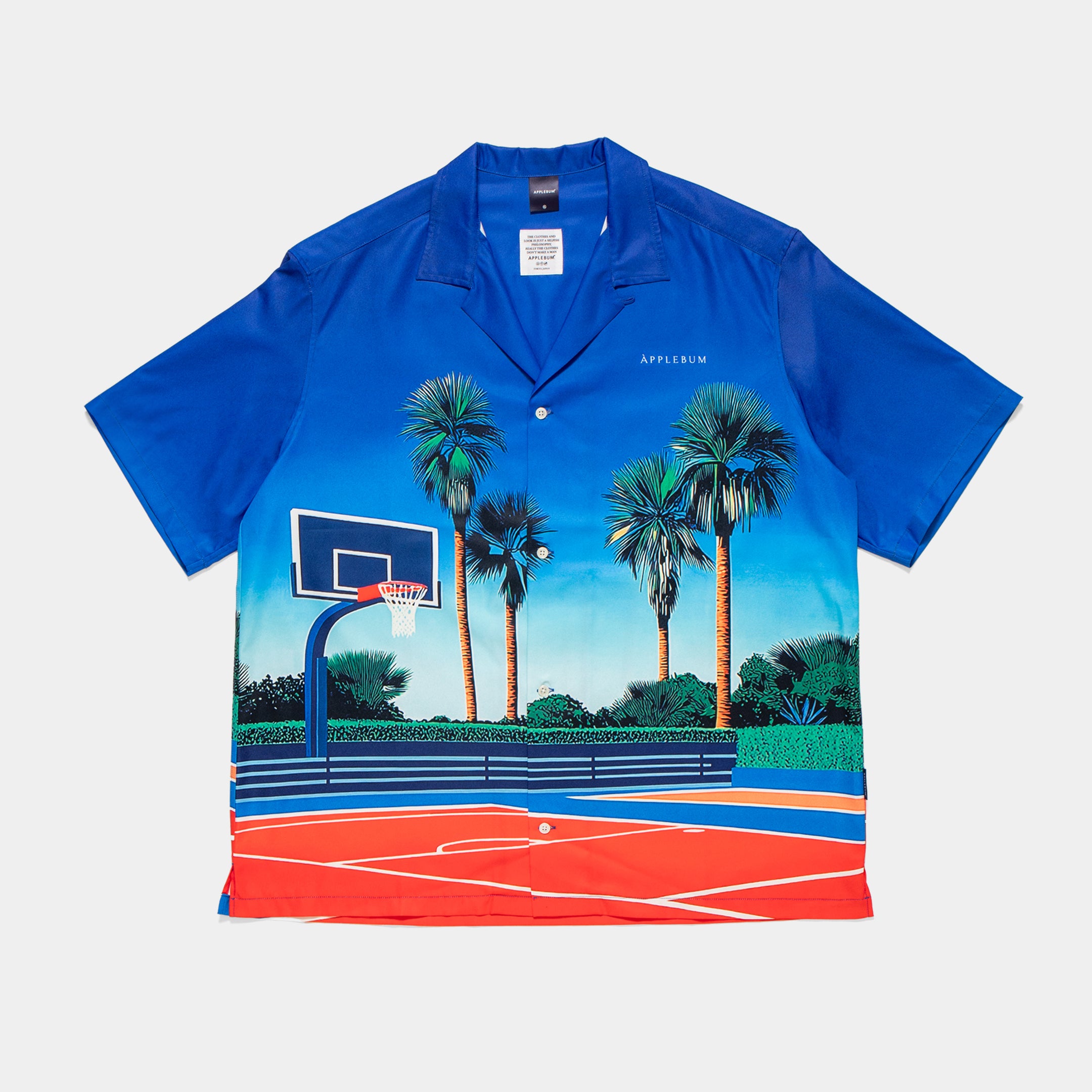 【6月発売予定】”Palm Basketball Court” Aloha Shirt / 2510206