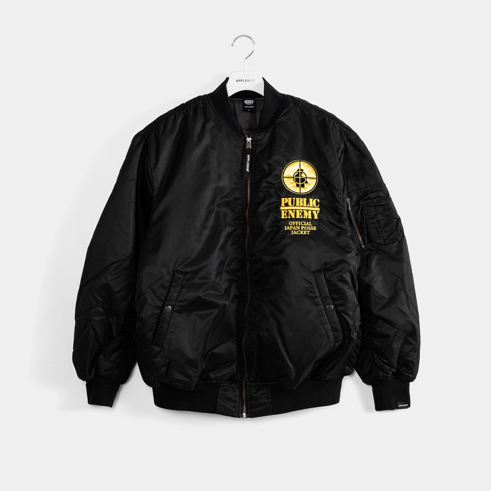 LIMITED】”PUBLIC ENEMY” MA-1 Jacket[Black/Gold] / PE2320601 – APPLEBUM