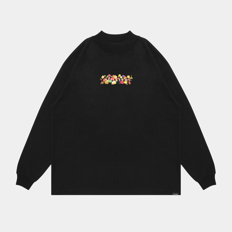 "Flowers Logo" Mockneck L/S T-shirt / 2421102