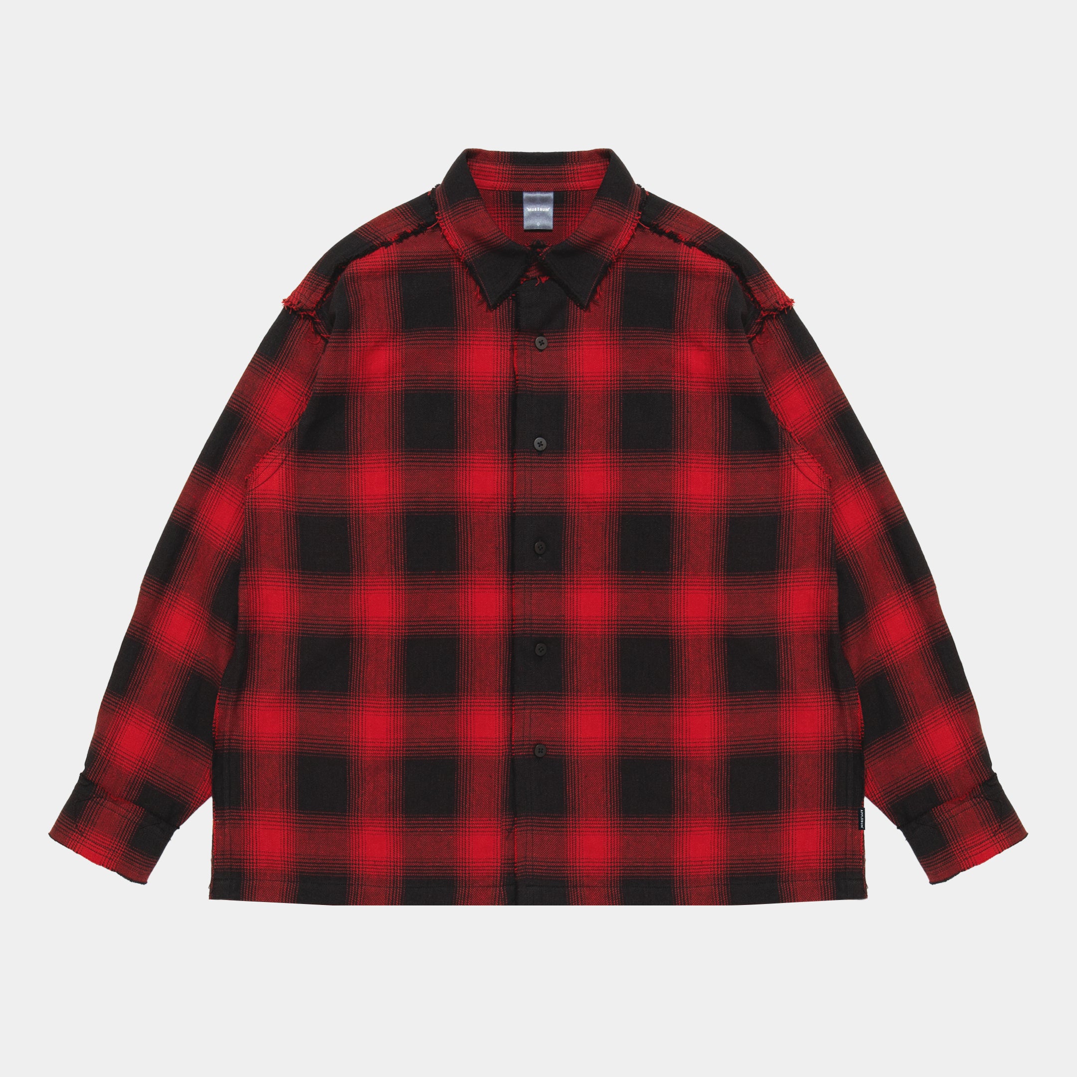 Cut Off Nel Shirt [Red/Black] / 2420203