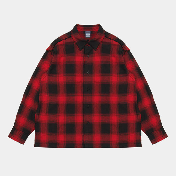 Cut Off Nel Shirt [Red/Black] / 2420203