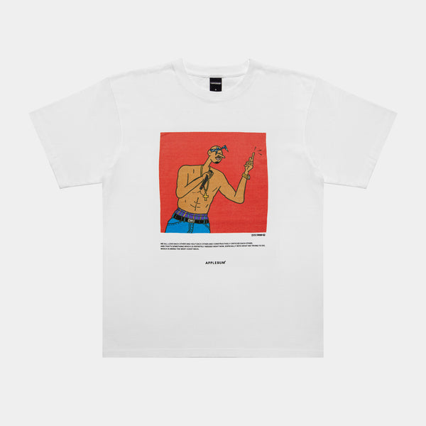 "Thug Life" T-shirt 6.2oz [White] / JU2421102