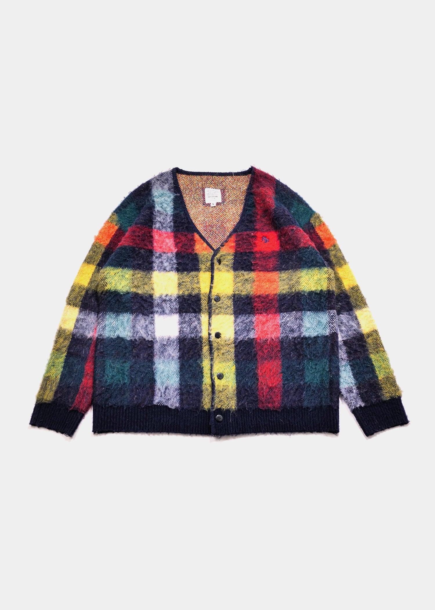M.&KYOKO カラフル起毛ジャガードセーター/MEN’S 新品タグ付き Check Knit Cardigan / 2520501