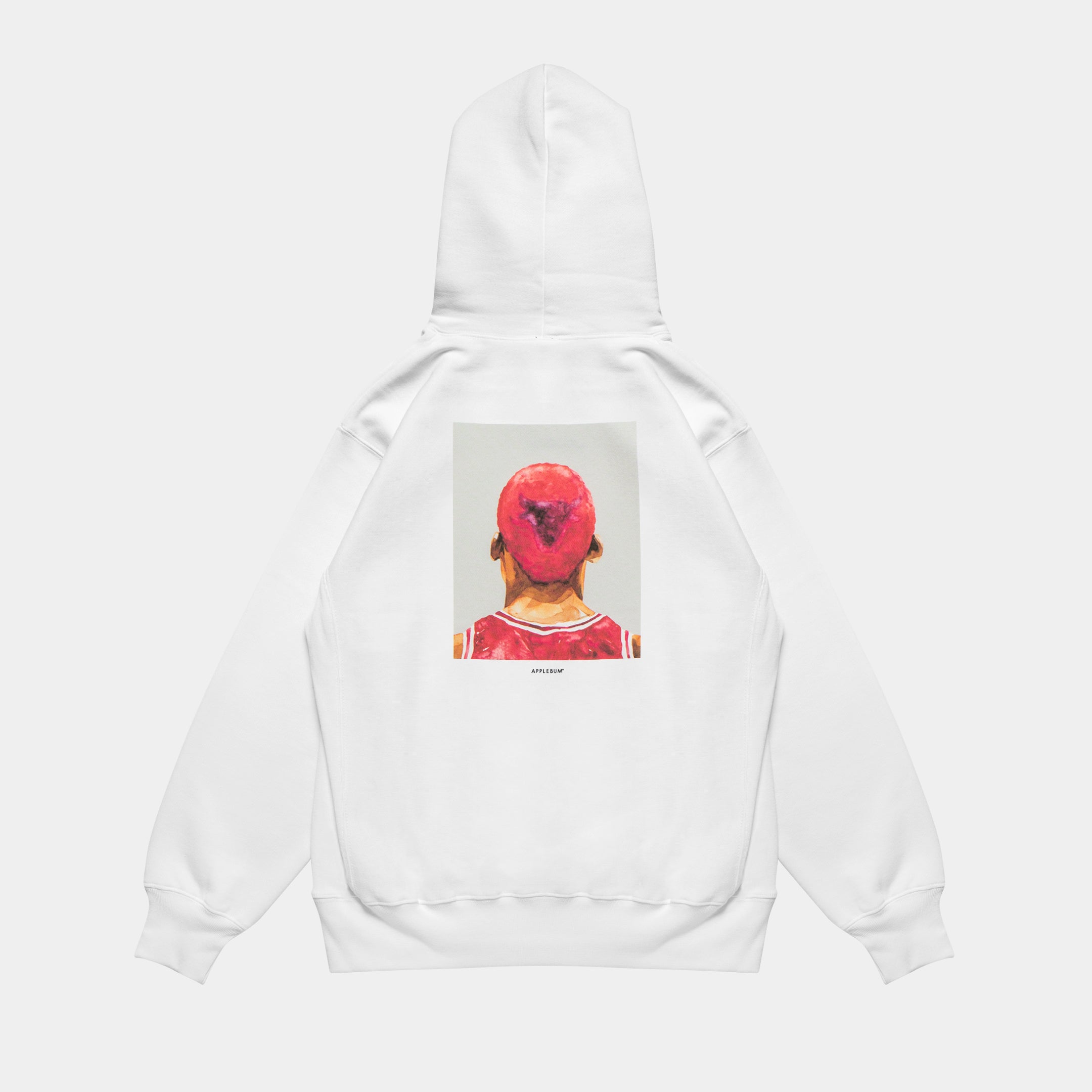 【LIMITED】"WORM (Red Head)" Sweat Parka [White] / WR2410401