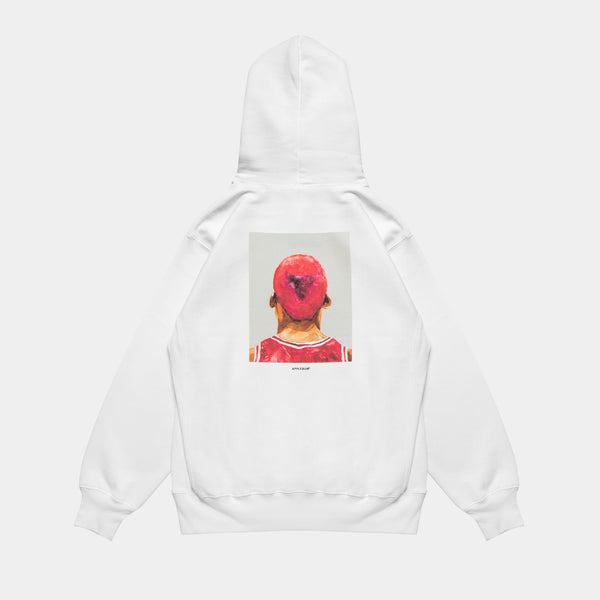 【LIMITED】"WORM (Red Head)" Sweat Parka [White] / WR2410401