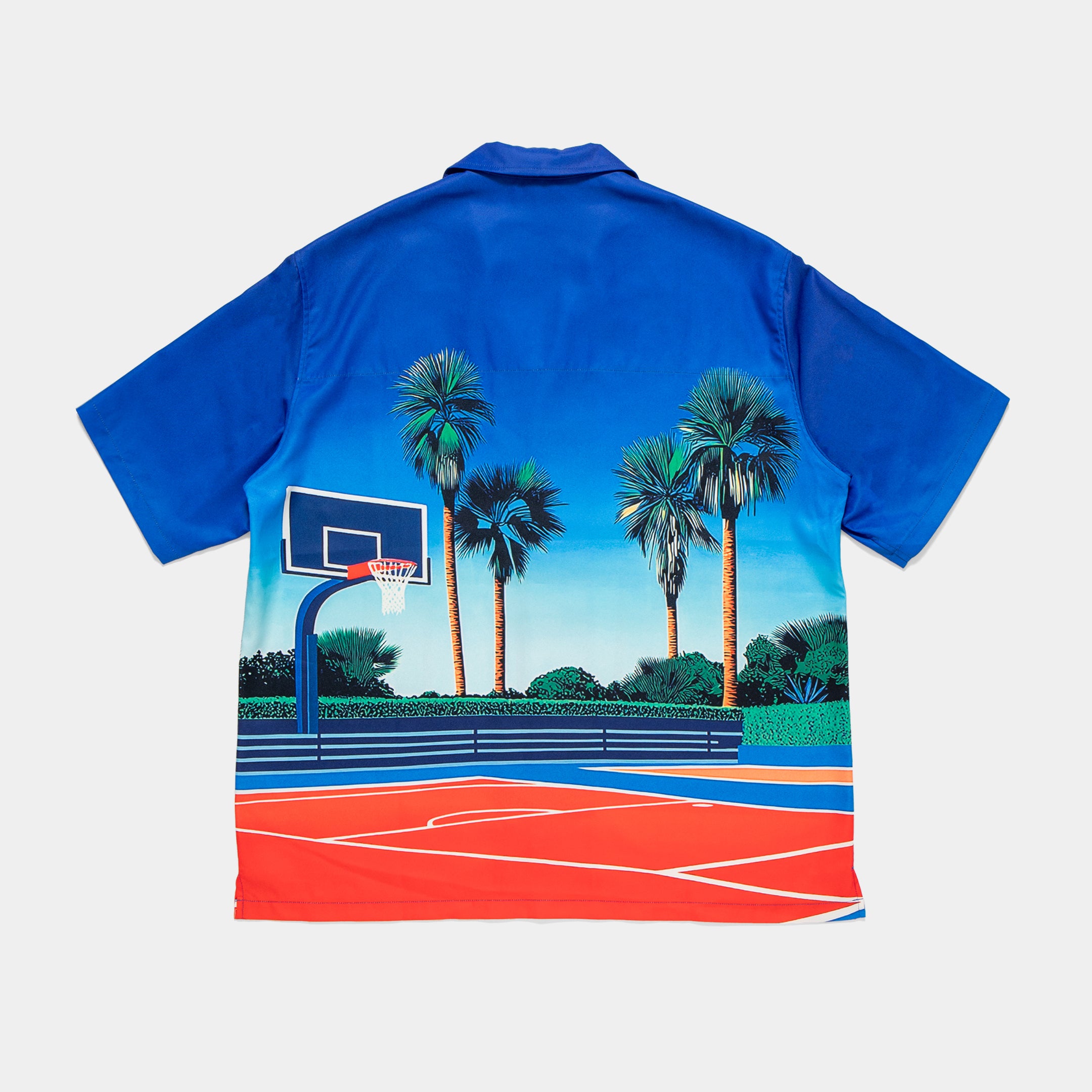 【6月発売予定】”Palm Basketball Court” Aloha Shirt / 2510206