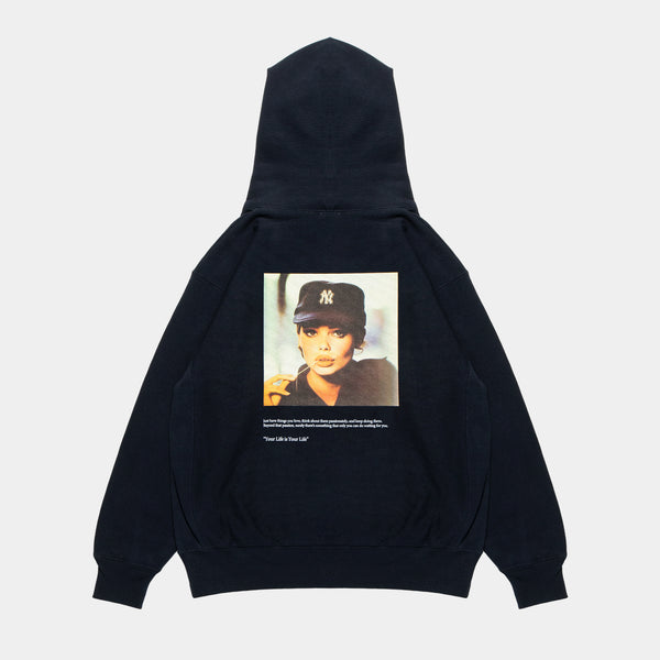 "Toothpick Girl" Sweat Parka [Navy] / EA2420408