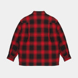 Cut Off Nel Shirt [Red/Black] / 2420203