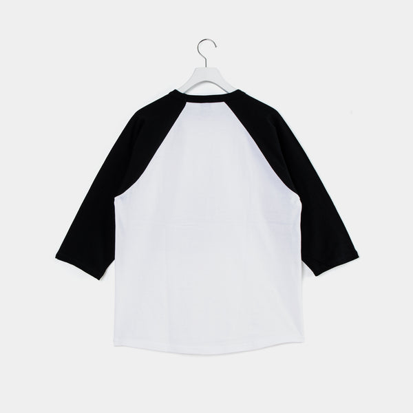 "Nice! APPLEBUM" 3/4 Sleeve Raglan T-shirt [White] / 2411138