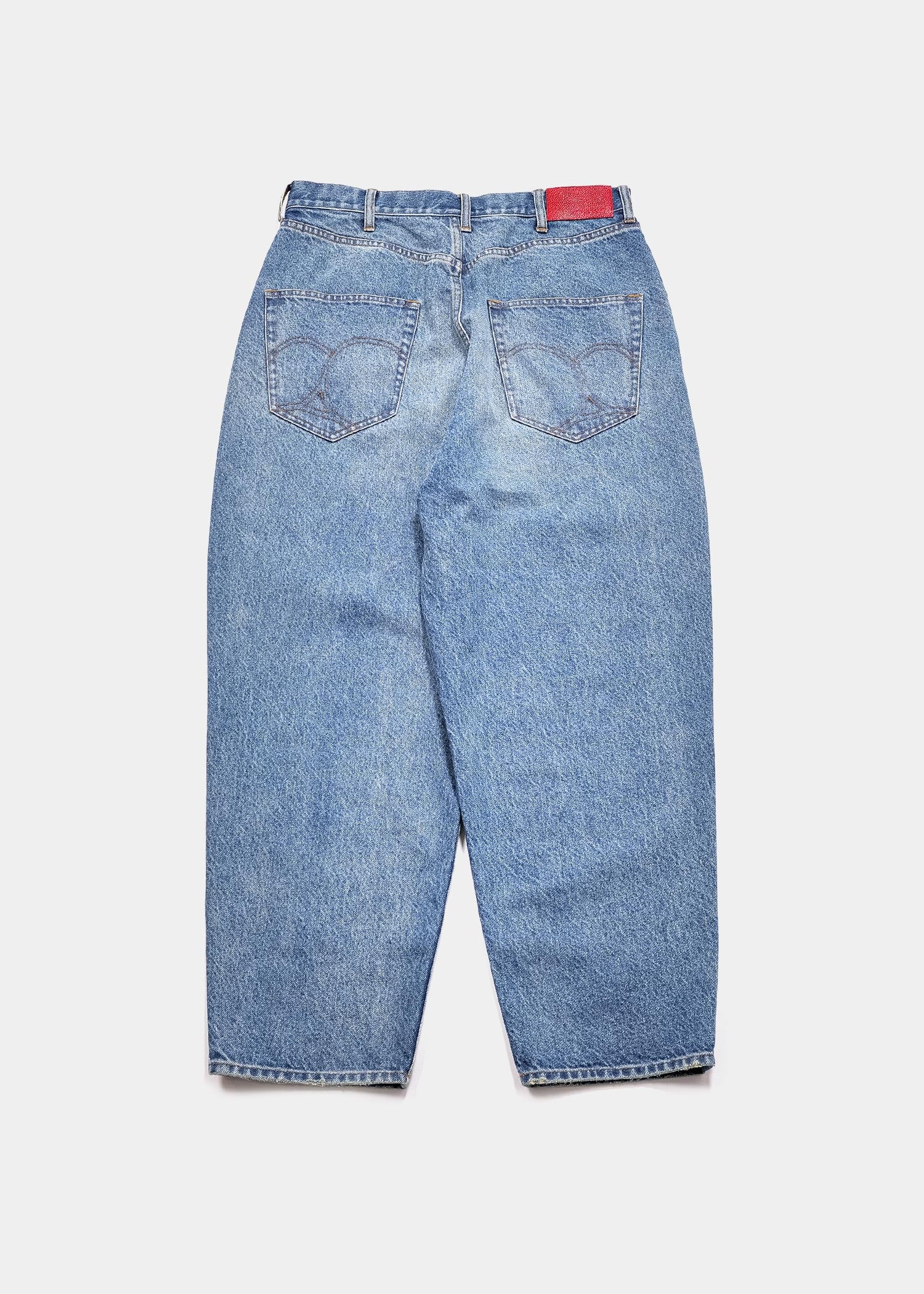 “Selena” Wide Tapered Denim Pants (Damage) / 2520801D