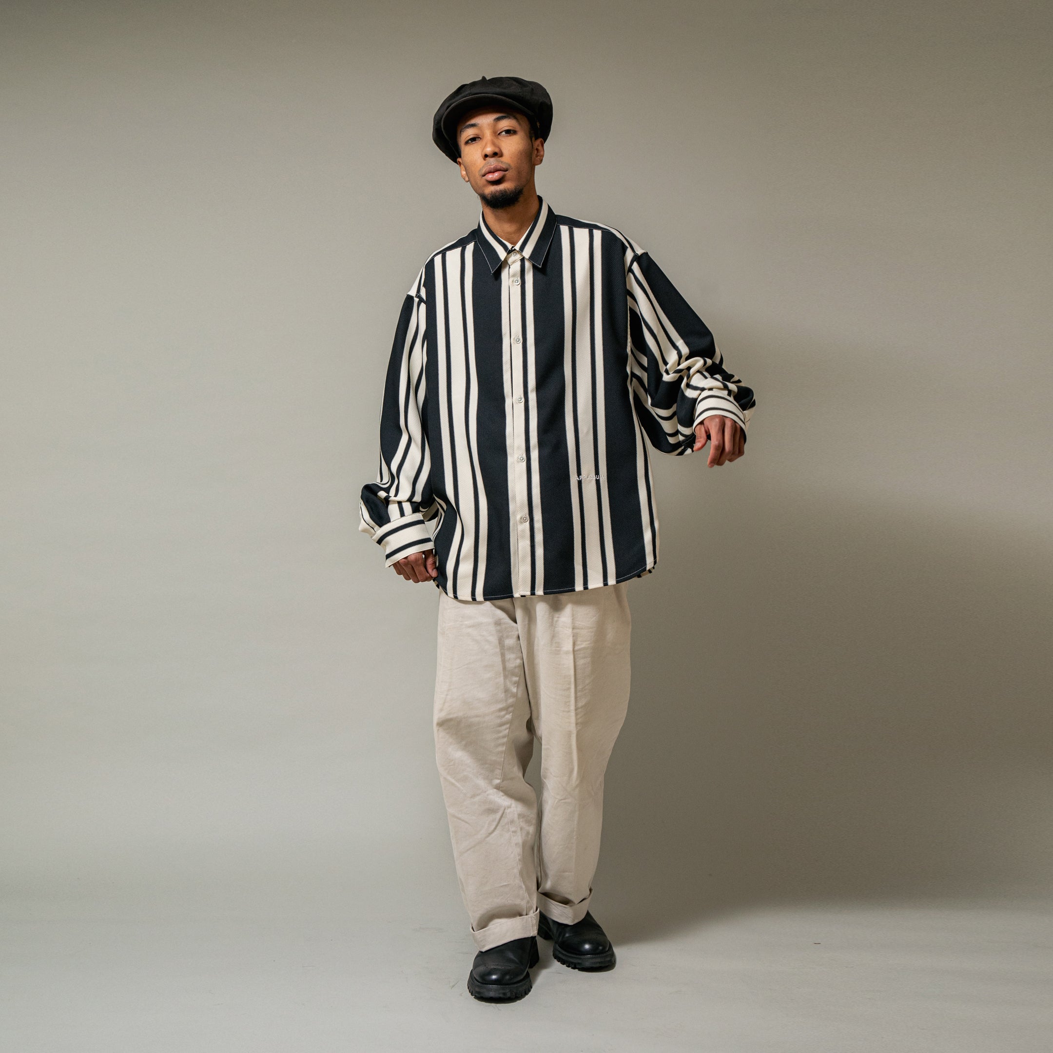 【3月発売予定】Wooly Twill Stripe Oversize L/S Shirt / 2520211