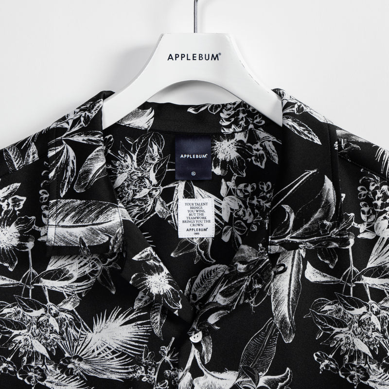 "Botanical" Aloha Shirt [Black] / 2410208