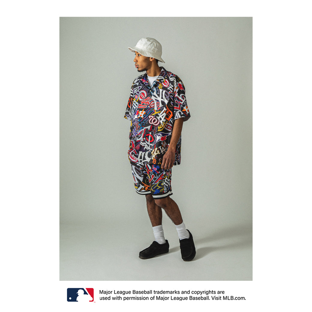 “Team Logo Pattern” S/S Aloha Shirt / ML2411201