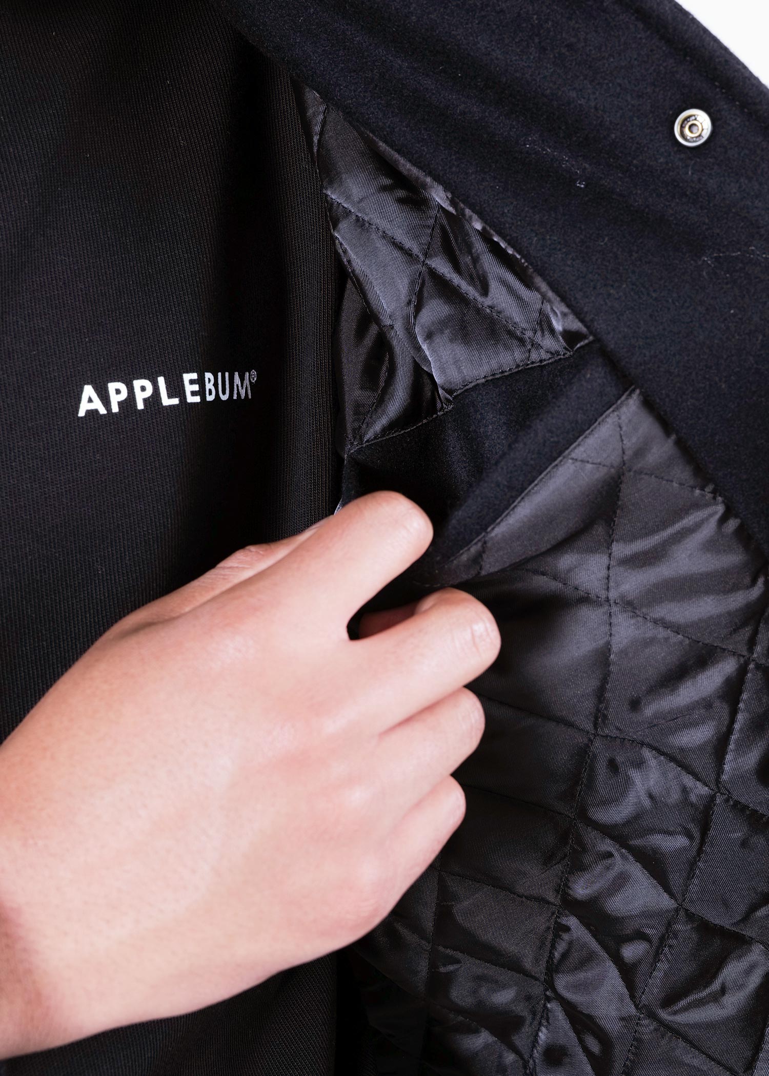 Collared Melton Stadium Jacket / 2520604