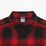 Cut Off Nel Shirt [Red/Black] / 2420203