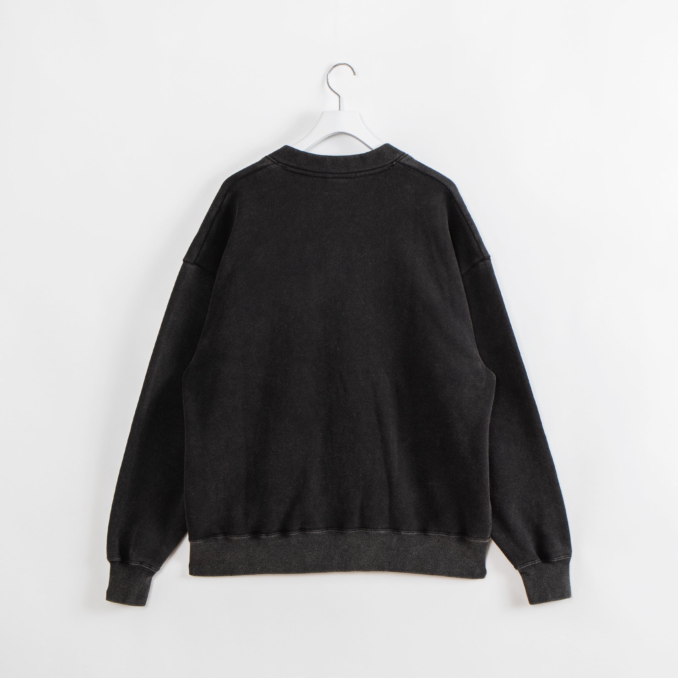 Powder Bleach Sweat Cardigan [Vintage Black] / 2410103