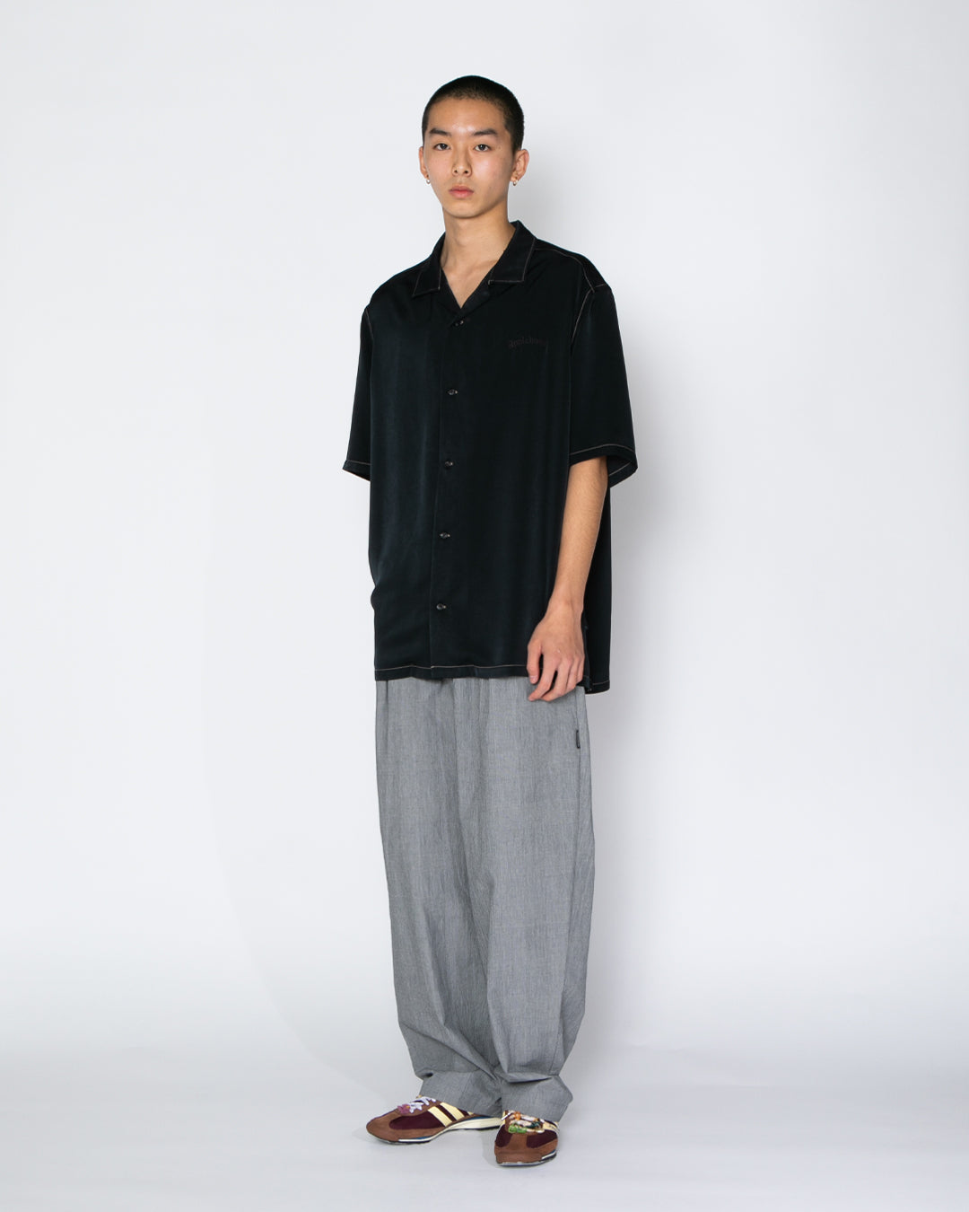 【3月販売予定】Feminish Satin Aloha Shirt / 2610208