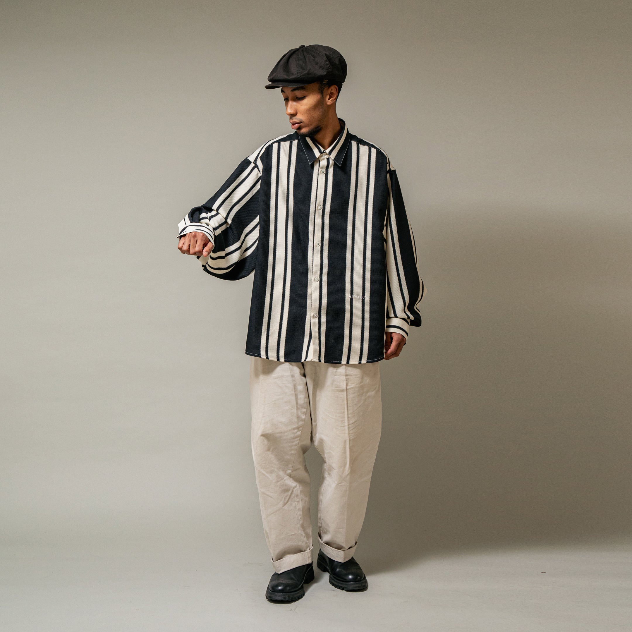 【3月発売予定】Wooly Twill Stripe Oversize L/S Shirt / 2520211