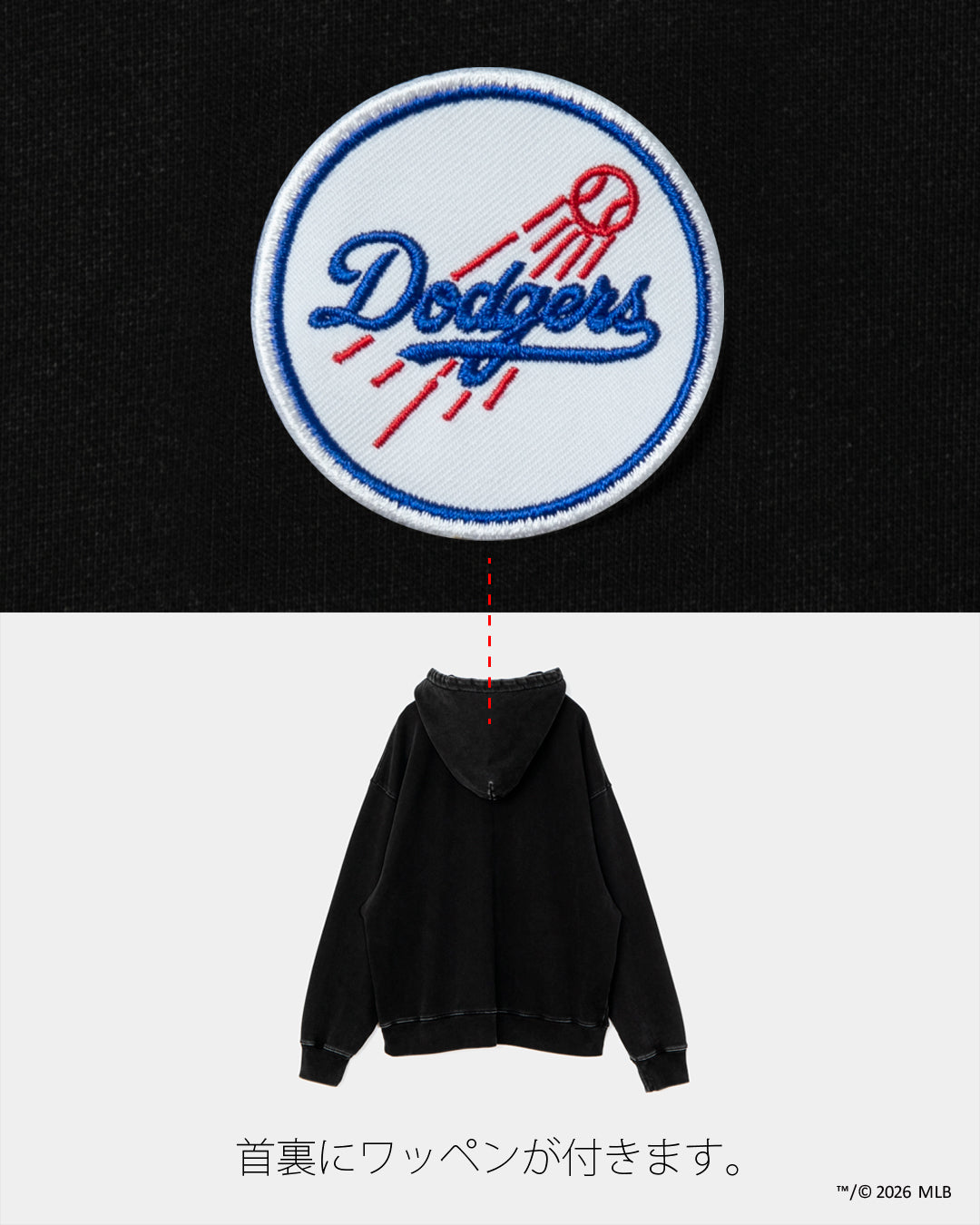 “LA Dodgers” Vintage Hoodie / ML2620403L