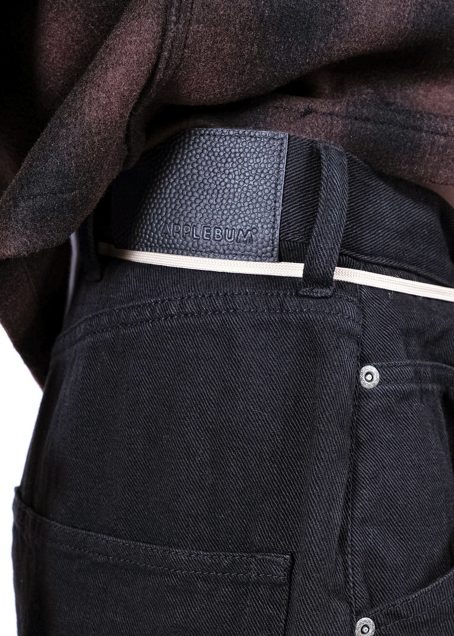 “Selena” Wide Tapered Denim Pants (Black) / 2520801B