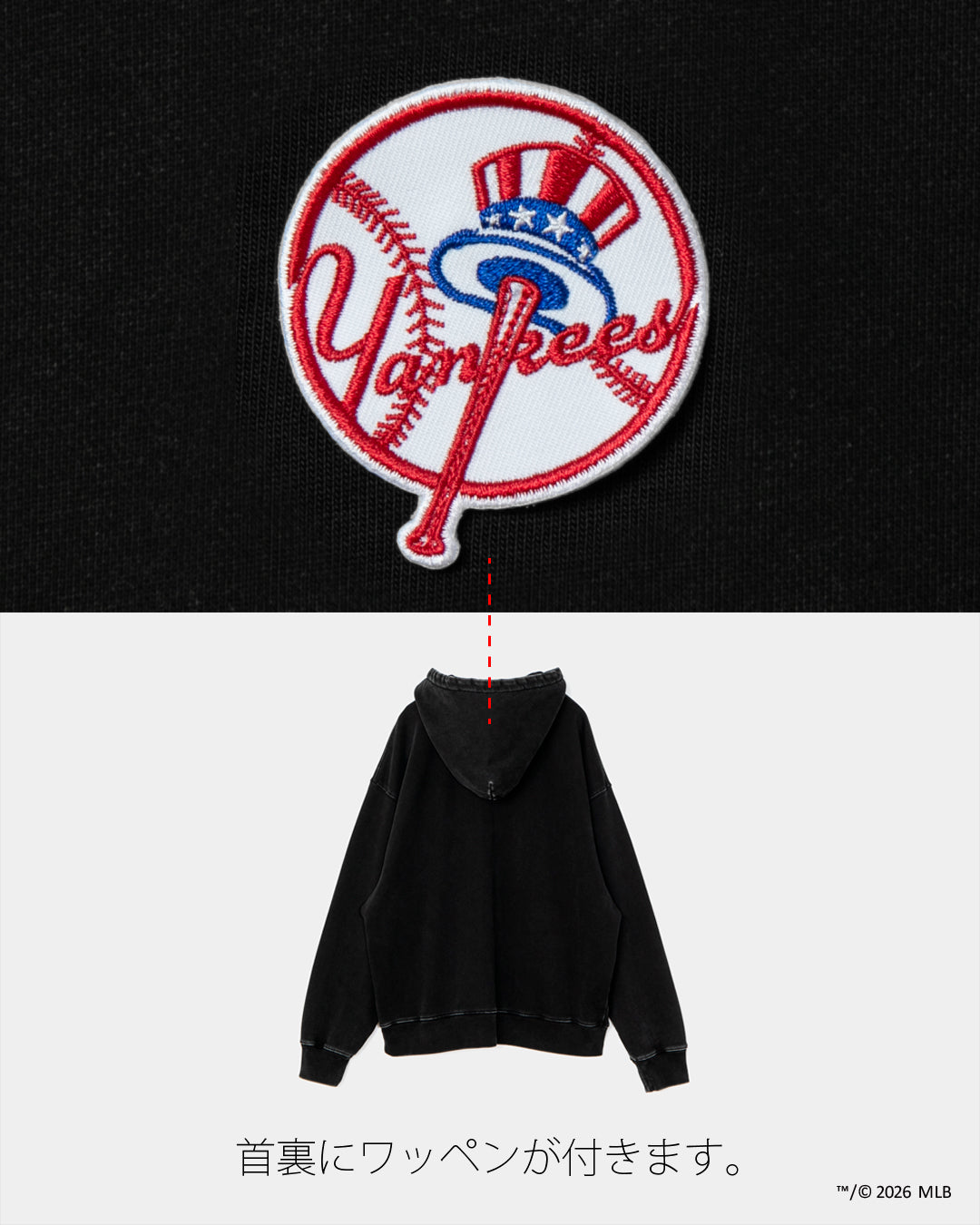 “NY Yankees” Vintage Hoodie / ML2620403Y