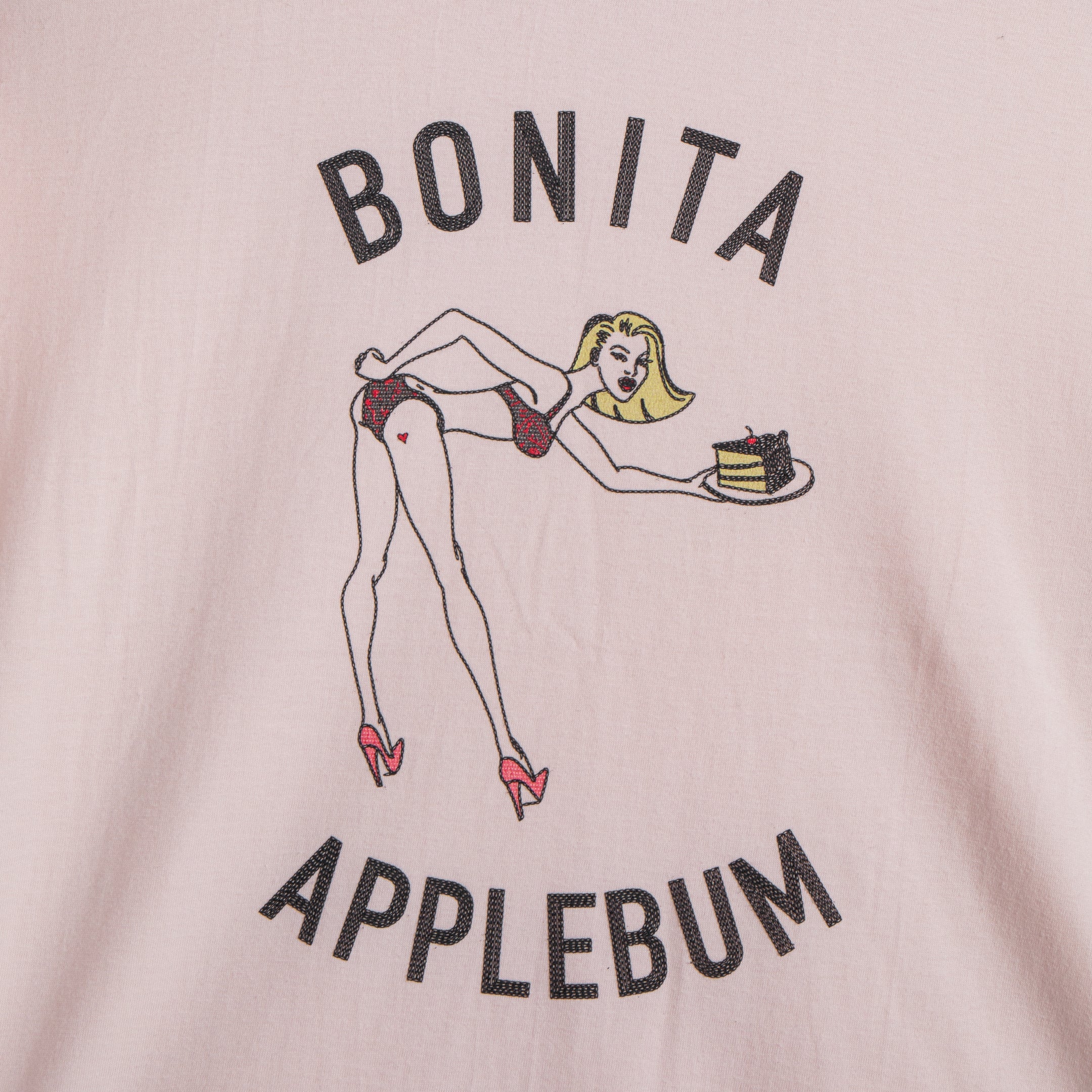 "Bonita Applebum" T-shirt 6.2oz [Pink] / 2411131