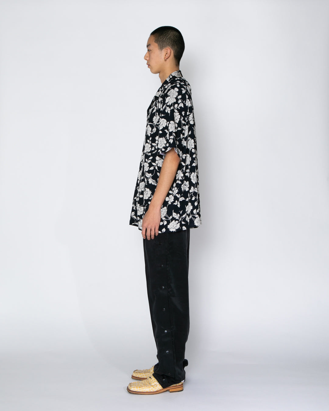 【5月発売予定】Chirimen Knit Aloha Shirt (Oversized) / 2610214