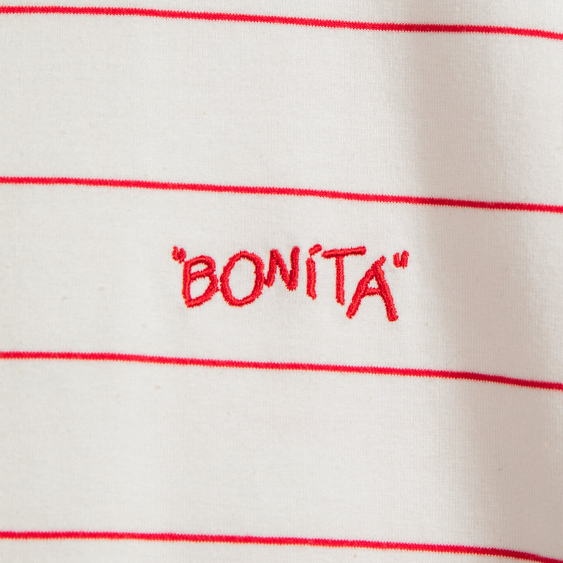 "Bonita" Border T-shirt [White] / 2411104