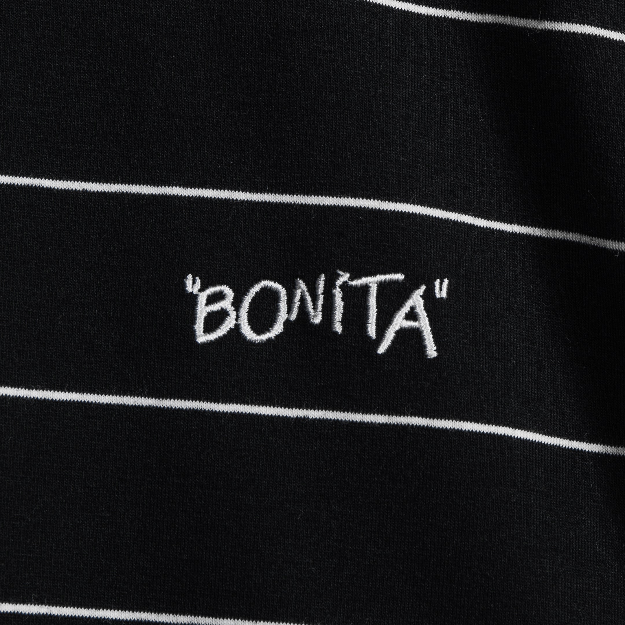 "Bonita" Border T-shirt [Black] / 2411104