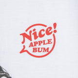 "Nice! APPLEBUM" 3/4 Sleeve Raglan T-shirt [White] / 2411138