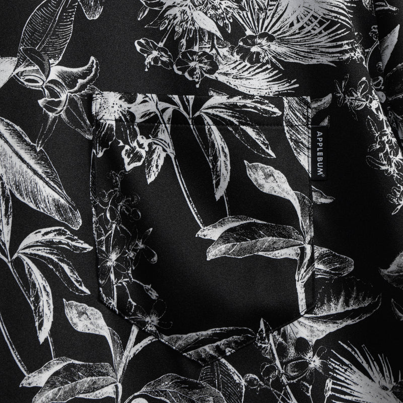 "Botanical" Aloha Shirt [Black] / 2410208