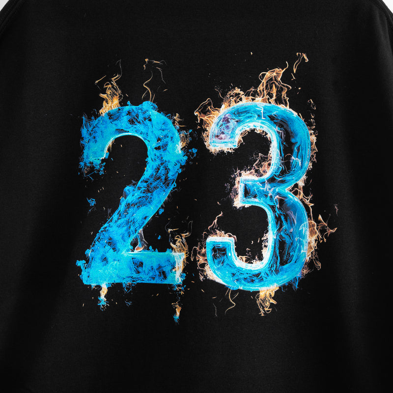 "Blue Flame 23" L/S T-shirt [Black] / 2321105