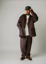 Corduroy Bi-Color Pants [Brown/Brown] / 2420805