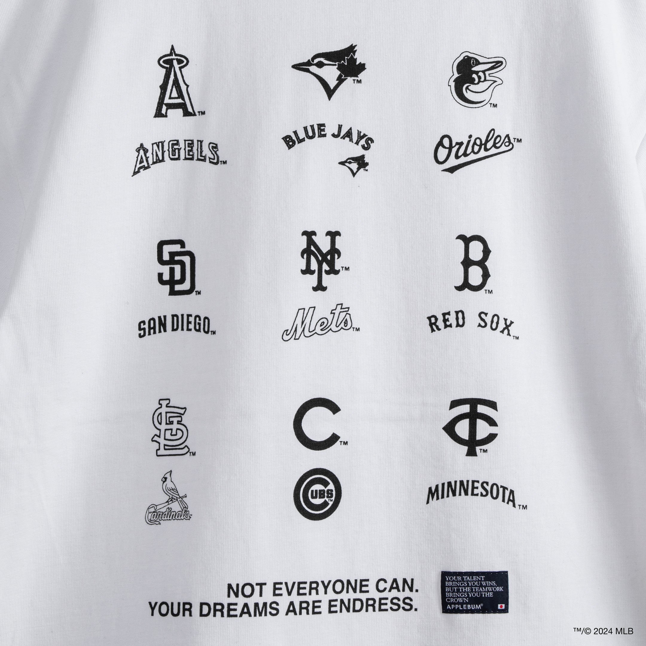 “9 Players” T-shirt 12oz [White] / ML2411103