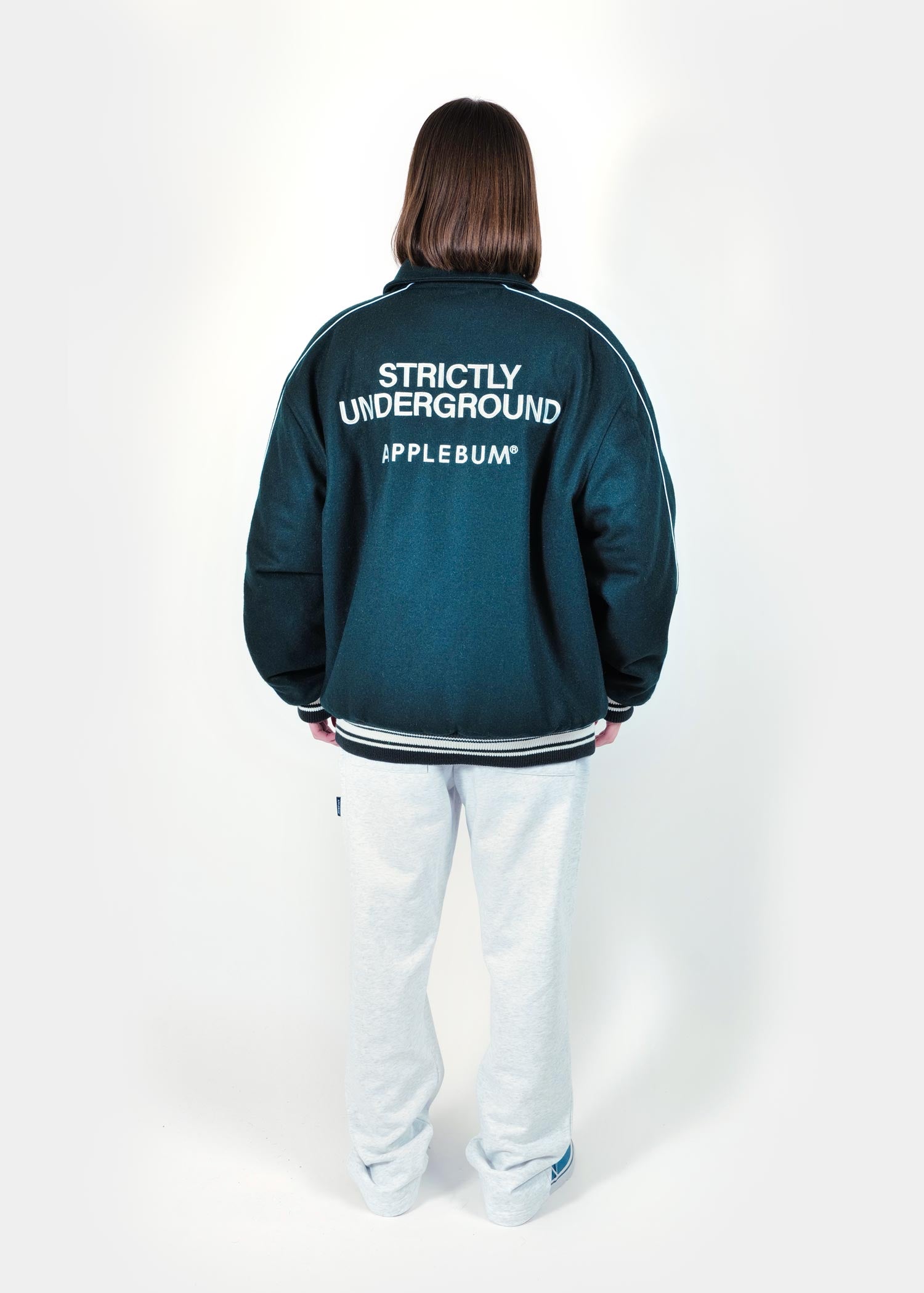 Collared Melton Stadium Jacket / 2520604