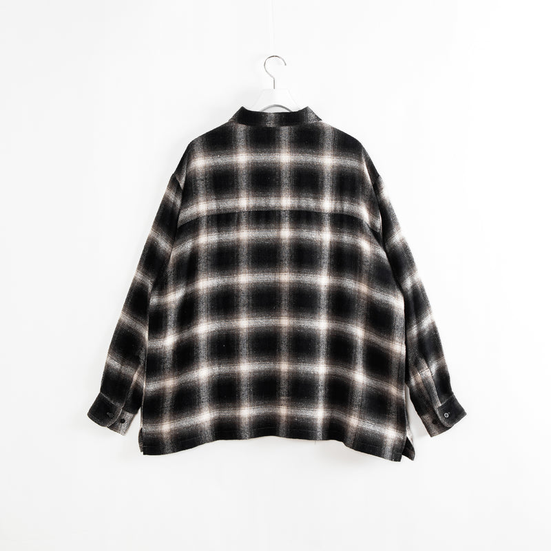 L/S Half Zip Nel Shirt [Black] / 2320202