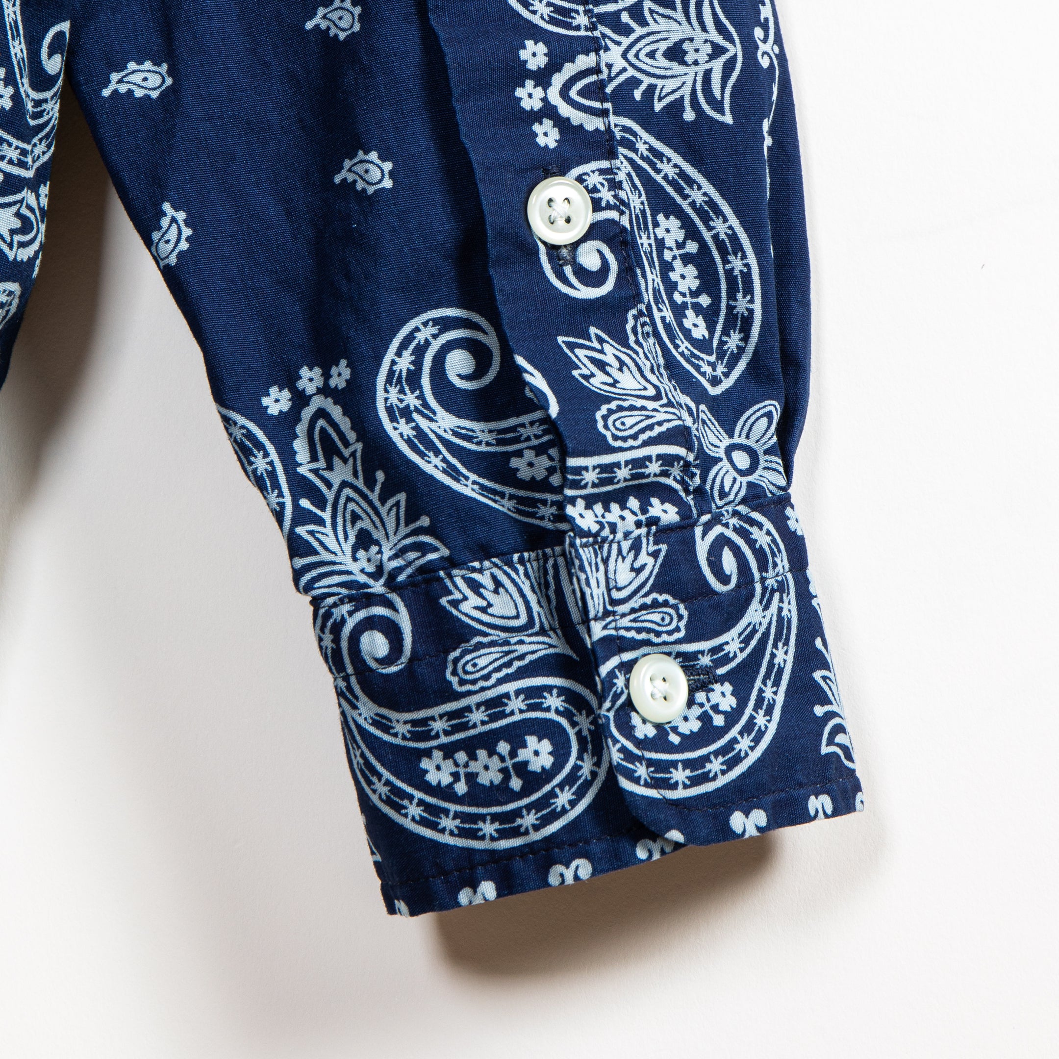 Indigo Paisley Zip Up Shirt Jacket / 2410606