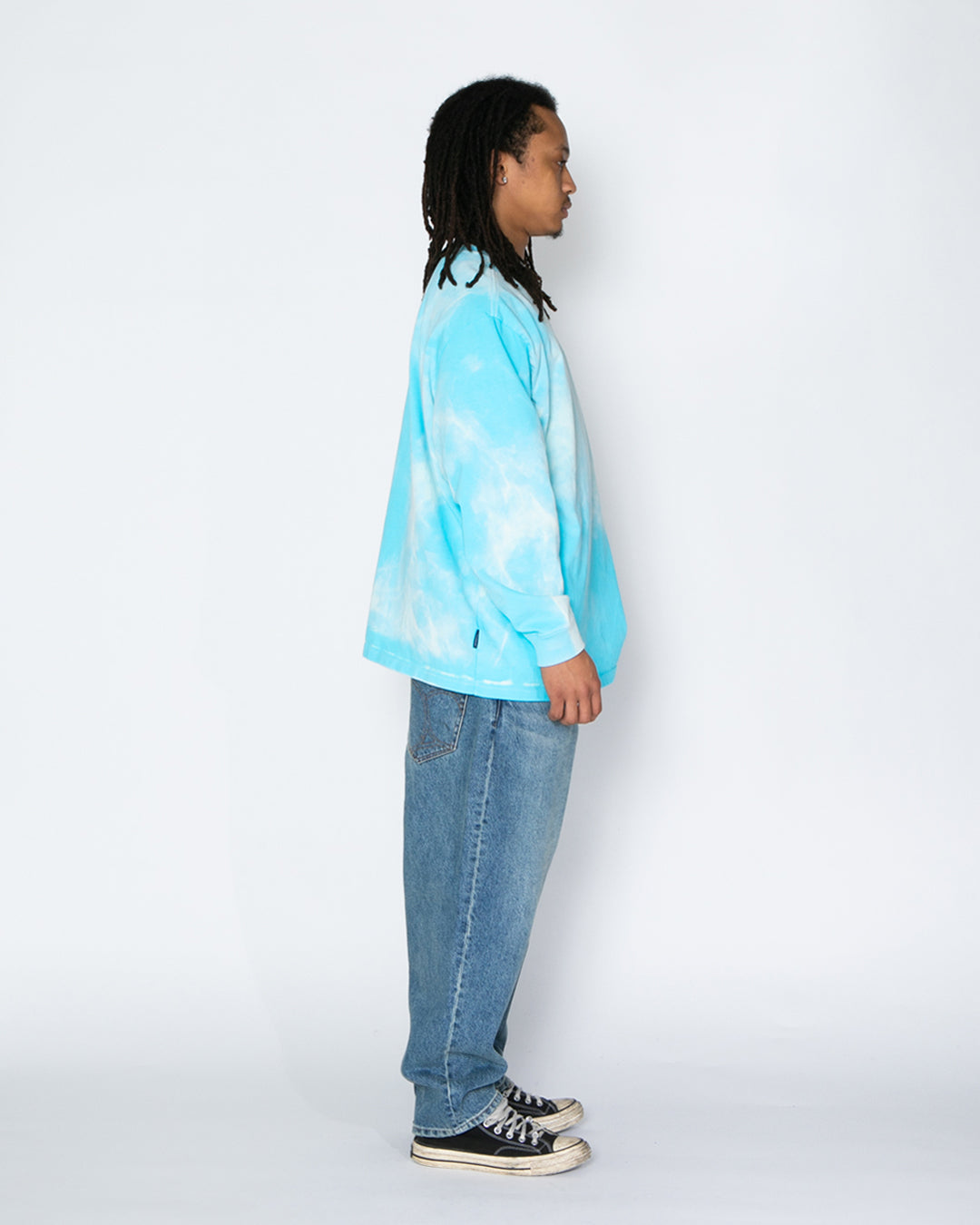 “Selena” Wide Tapered Denim Pants (Damage) / 2520801D