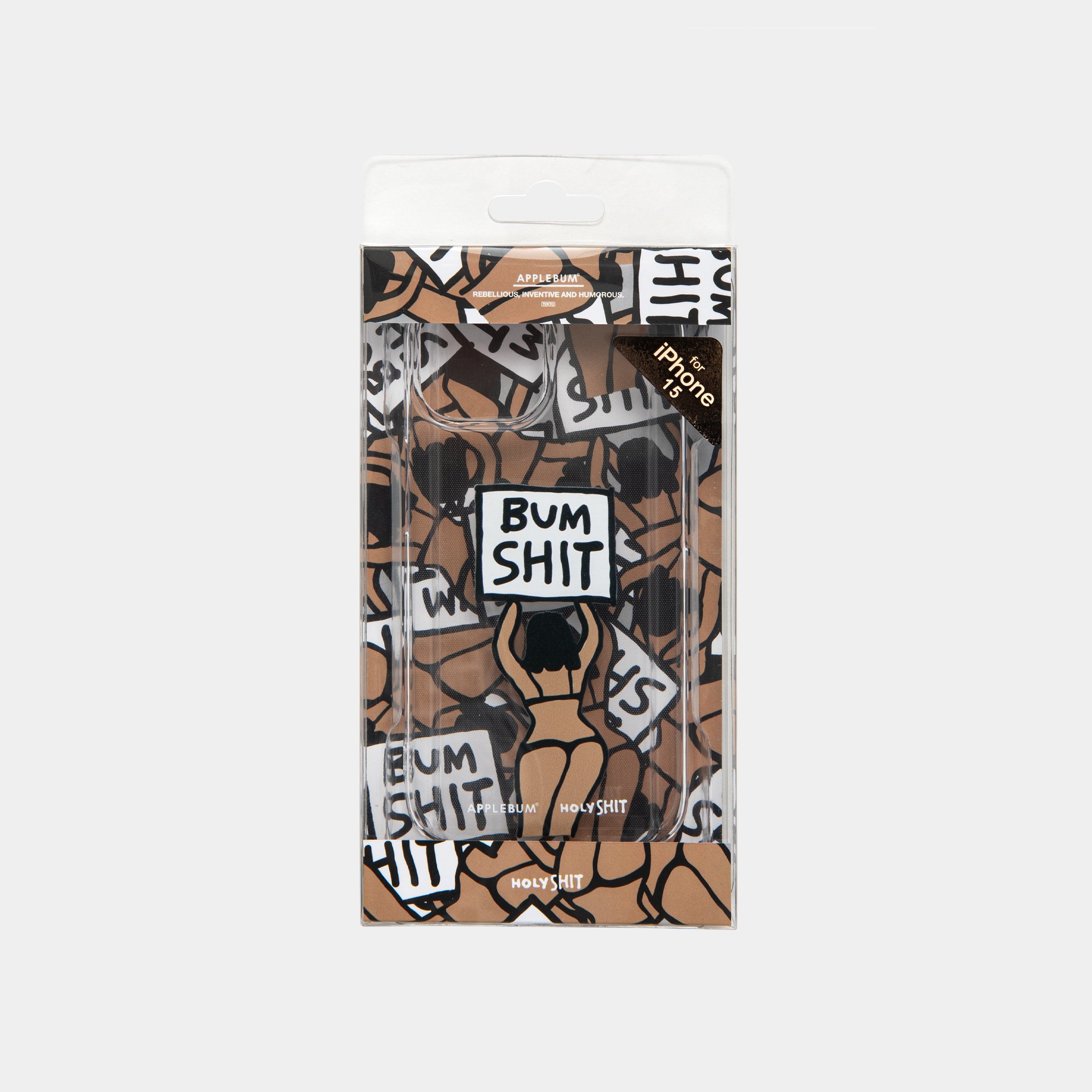 "BUM SHIT" iPhone15 Clear Case / HS2411001